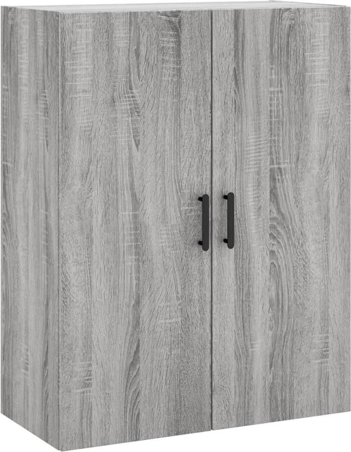 VidaXL Wandkast 69 5x34x90 cm bewerkt hout grijs sonoma eikenkleurig Wandkast Grijze Wandkast Houten Wandkast Sonoma Eiken Opbergkast