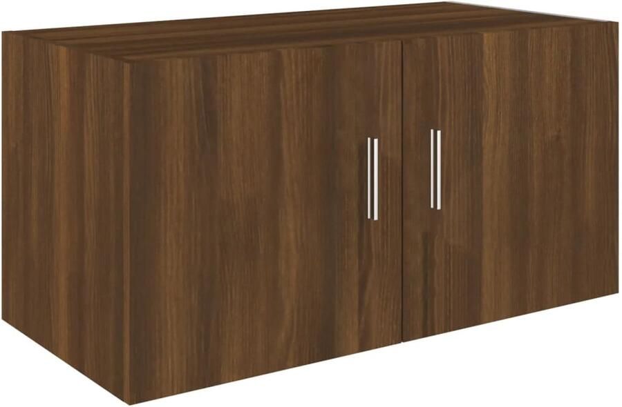 VidaXL Hangkast 80x39x40 cm Bruineiken Wandmontage Hangkast Houten Kast Wandkast Bergruimte Bruine Eik