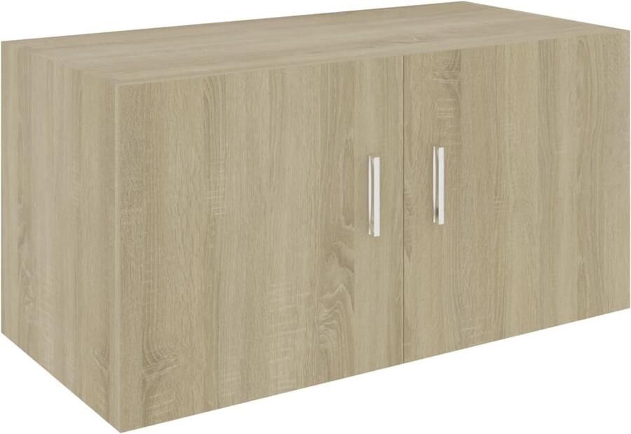 VidaXL Hangkast 80x39x40 cm bewerkt hout sonoma eikenkleurig Wandkast Wandkasten Hangkast Hangkasten