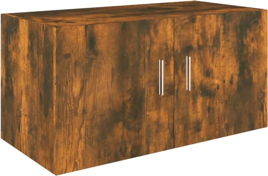 VidaXL Hangkast 80x39x40 cm Gerookt eiken Hout Hangkast Zwevende Kast Wandkast Bergruimte Houten Kast