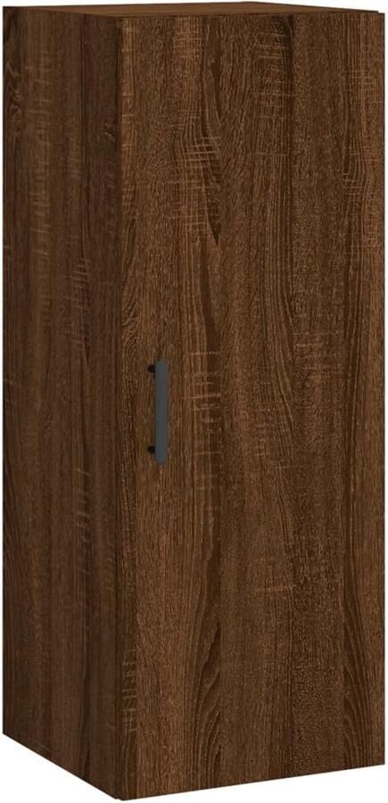 VidaXL Hangkast Bruin Eikenkleur 34 5x34x90 cm Hangkast Wandkast Opbergkast Houten Kast Bruine Eiken