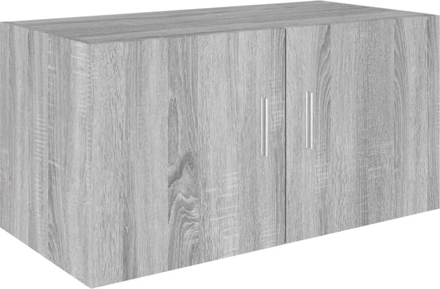 VidaXL Hangkast Grijs Sonoma Eiken 80x39x40 cm Hangkast Wandkast Bergruimte Houten Kast Grijze Kast