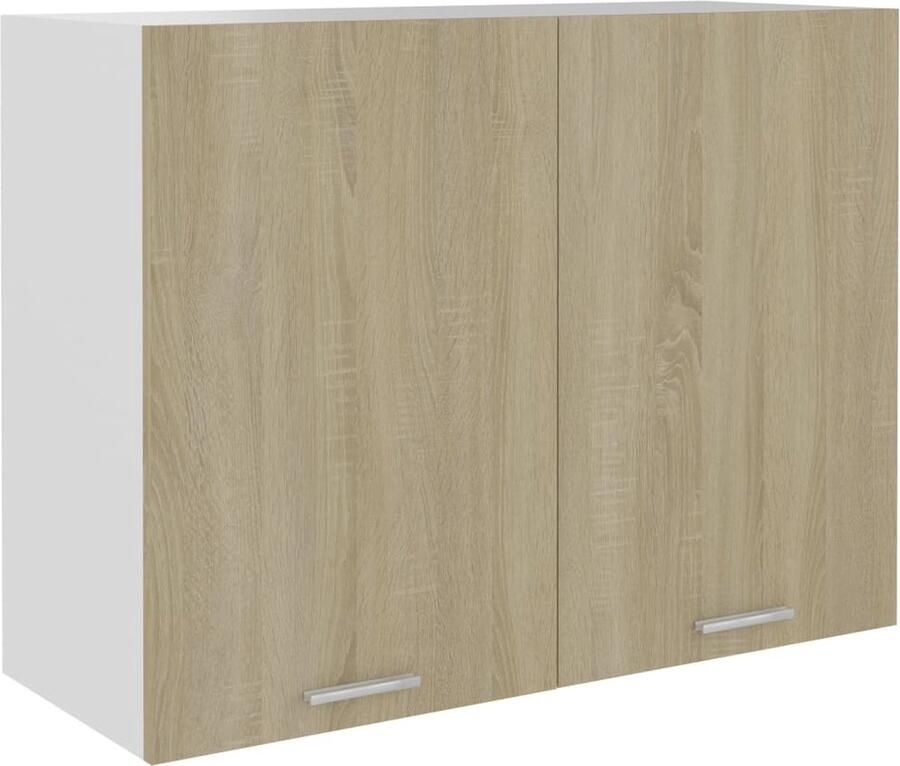 VidaXL Hangkast sonoma eiken 80x31x60 cm Hangkast Keukenopbergruimte Houten Kast Sonomaeik Badkamerkast