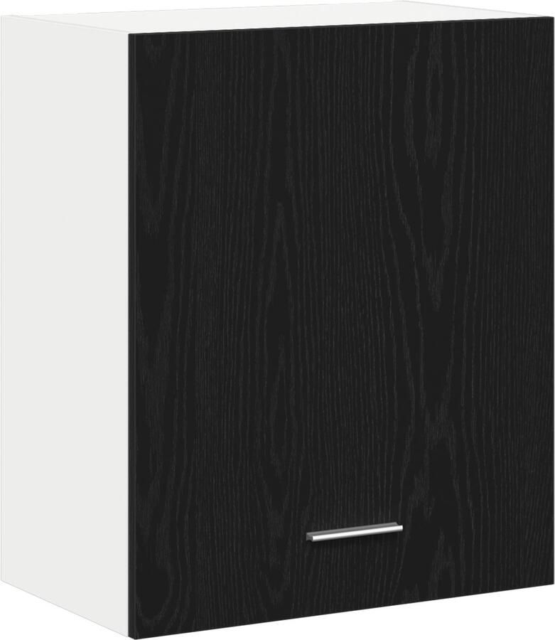 VidaXL Hangkasten 2 Stuks Zwart Eiken 100x31x60 cm Gemaakt van Bewerkt Hout