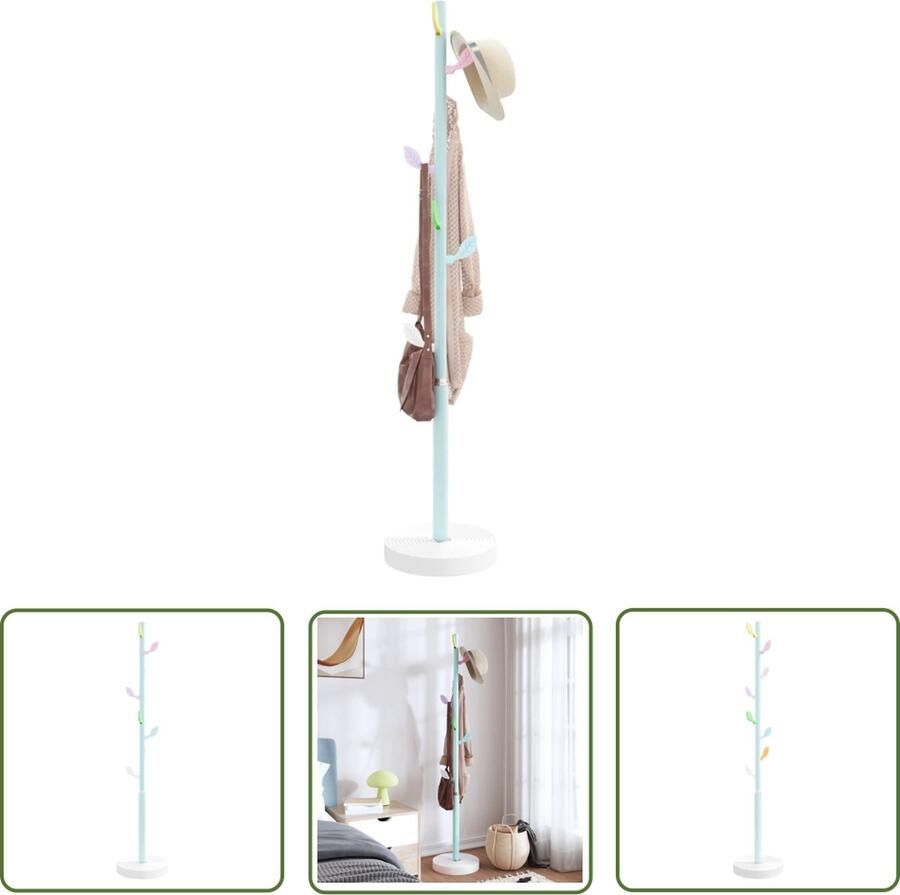 The Living Store Kapstok IJzer 172 cm 8 haken voor Kleding en Accessoires Kapstok Hangrek Kledingrek Schoenenrek Entryway Furniture