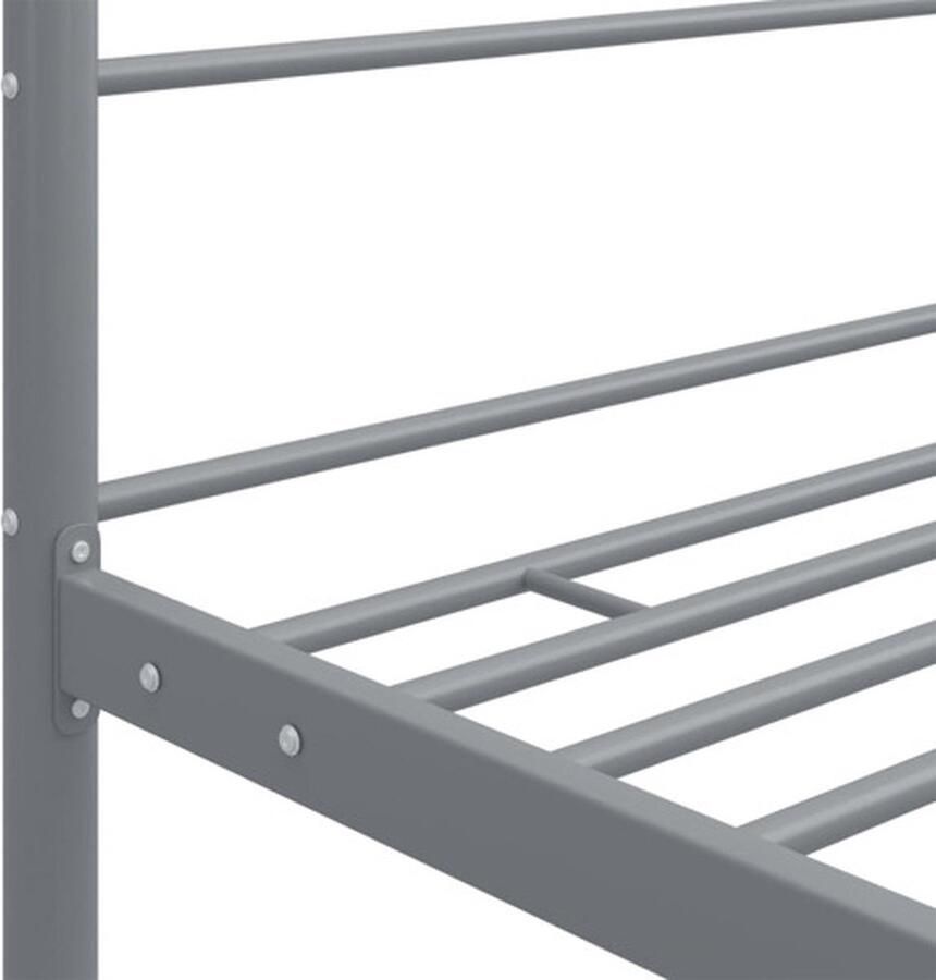 VidaXL Hemelbedframe Metaal Grijs 90x200 cm Metalen Bed Frame Grijs Bed Frame Enkel Bed Hemelbed Bed Frame 90x200