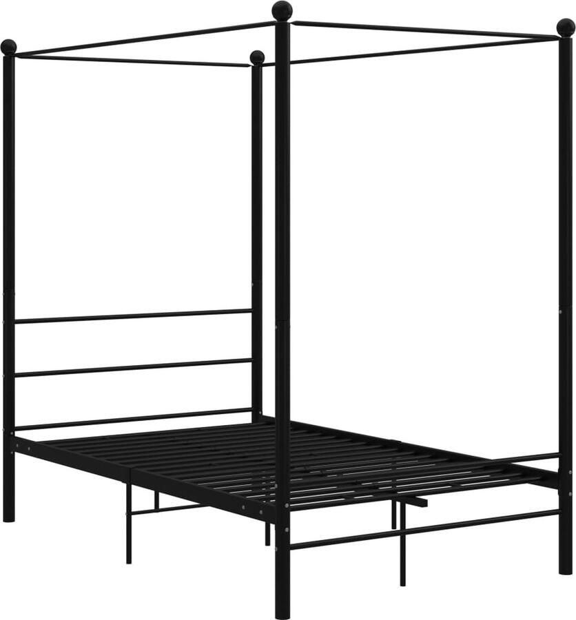 VidaXL -Hemelbedframe-metaal-zwart-140x200-cm - Foto 3