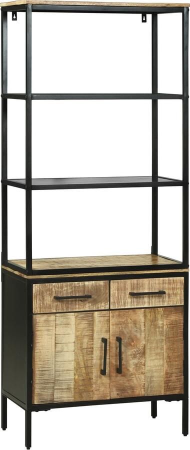 VidaXL Highboard 70x35x180 cm Massief Ruw Hout Mango Sideboard 70x35x70 cm Massief Ruw Hout Mango Boekenkast 70x35x110 cm Massief Hout Ruw Mango