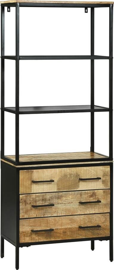 VidaXL Hoogboard 70x35x180 cm Massief Ruw Hout Mango Dressoir 70x35x70 cm Massief Ruw Hout Mango Boekenkast 70x35x110 cm Massief Hout Ruw Mango