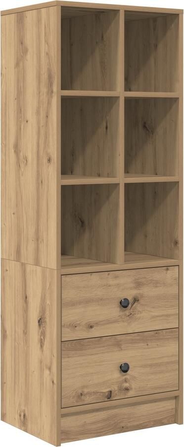 VidaXL Highboard met lade artisanaal eikenkleurig 45 5 x 34 x 127 cm