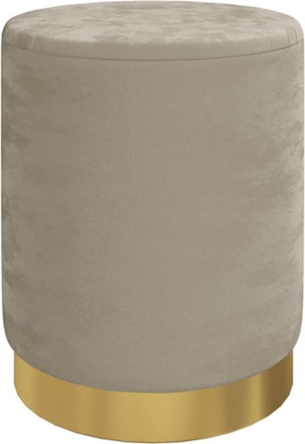 VidaXL Hocker met opbergruimte rond fluweel 31 x 37 cm donkergrijs