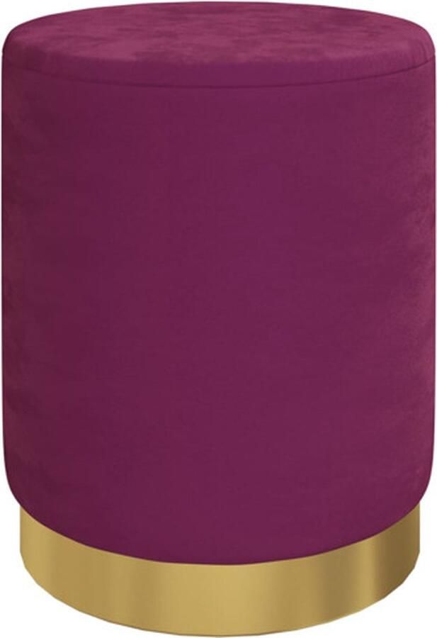 VidaXL -Hocker-met-opbergruimte-rond-fluweel-paars