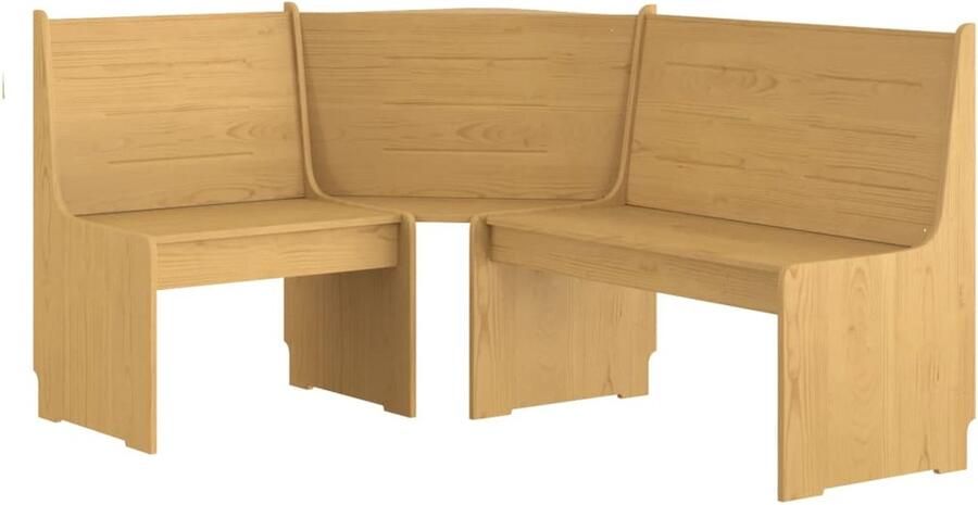 VidaXL Hoekbank REINE 151 cm massief grenenhout honingbruin - Foto 2