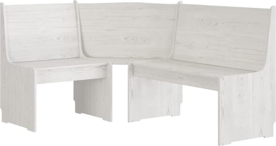 VidaXL Hoekbank REINE 151 cm Grenenhout Wit Hoekbank Grenenhout Meubilair Witte Bank Lounge Bank Relaxstoel Binnenbank Bankstel Zitzitting Comfortabele Bank