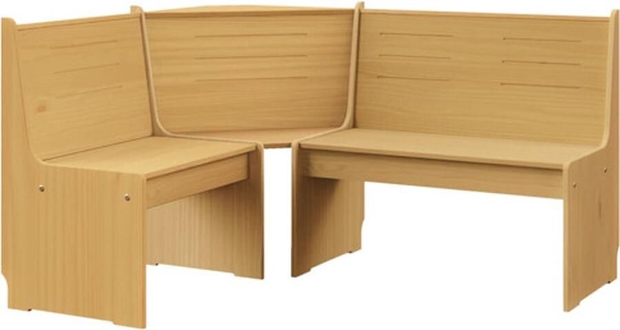 VidaXL Hoekbank REINE 151 cm massief grenenhout honingbruin