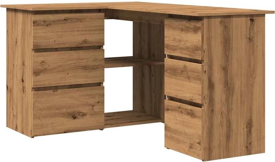 VidaXL Hoekbureau 145x100x76 cm Bewerkt Hout
