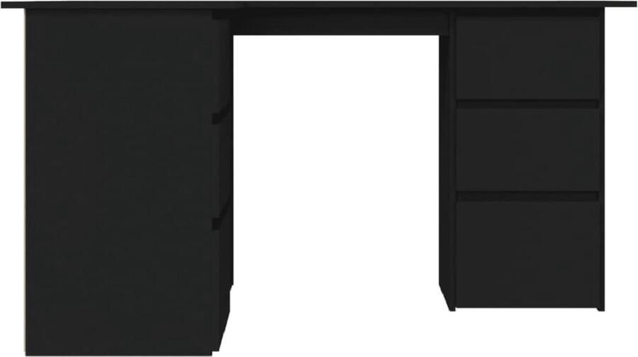 VidaXL -Hoekbureau-145x100x76-cm-bewerkt-hout-zwart - Foto 3
