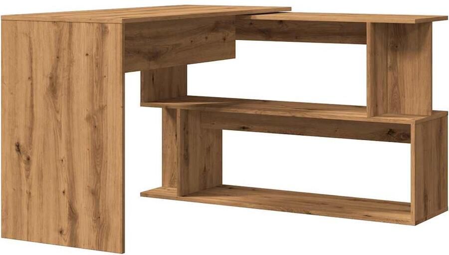 VidaXL Hoekbureau 200 5x50x76 cm bewerkt hout artisanaal eikenkleur - Foto 2