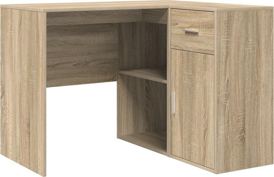 VidaXL Hoekbureau met lade Sonoma Eik 102 x 50 x 75 cm Bewerkt hout