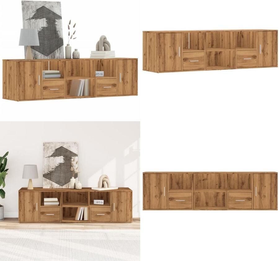 VidaXL Hoekkast 160x40x45 cm bewerkt hout artisanaal eiken Hoekkast Hoekkasten Hoek Kast Schappenkast