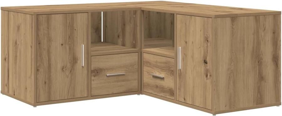 VidaXL Hoekkast 160x40x45 cm bewerkt hout artisanaal eiken