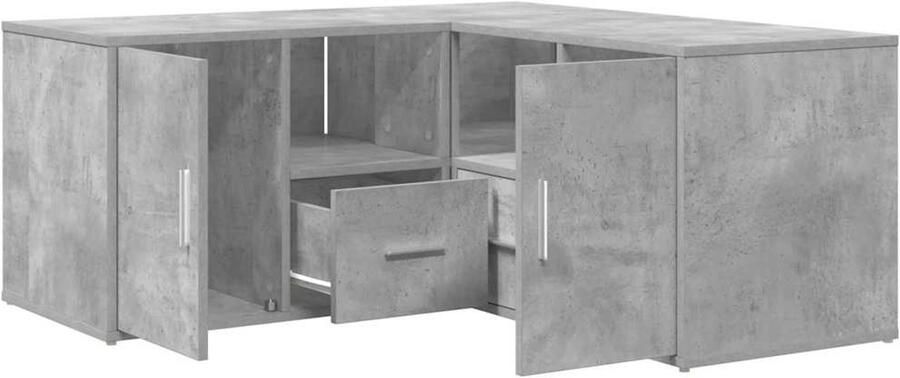 VidaXL Hoekkast 160x40x45 cm bewerkt hout betongrijs