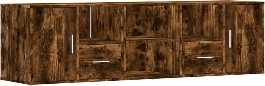 VidaXL Hoekkast 160x40x45 cm bewerkt hout gerookt eikenkleurig - Foto 2