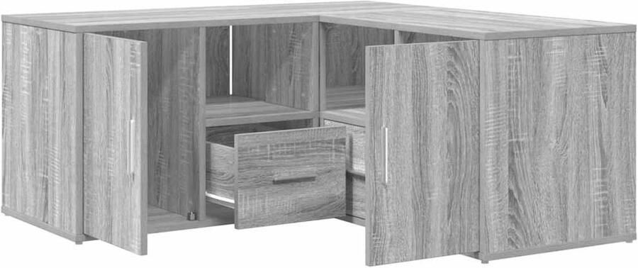 VidaXL Hoekkast 160x40x45 cm bewerkt hout grijs sonoma eikenkleurig