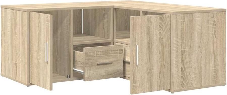 VidaXL Hoekkast 160x40x45 cm bewerkt hout sonoma eikenkleurig