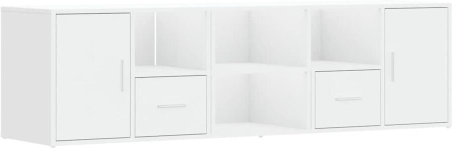 VidaXL Hoekkast 160x40x45 cm Bewerkt hout Wit Hoekkast Hoekkasten Hoek Kast Schappenkast