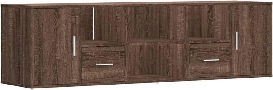 VidaXL Hoekkast 160x40x45 cm Bruineiken Bewerkt Hout Hoekkast Hoekkasten Hoek Kast Schappenkast