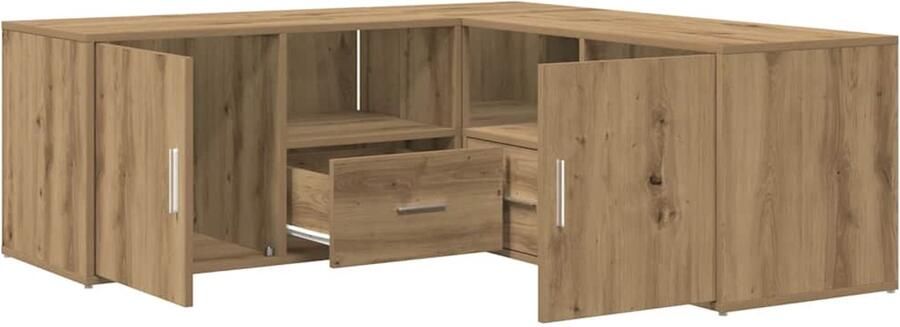 VidaXL Hoekkast 200x40x45 cm bewerkt hout artisanaal eikenkleurig