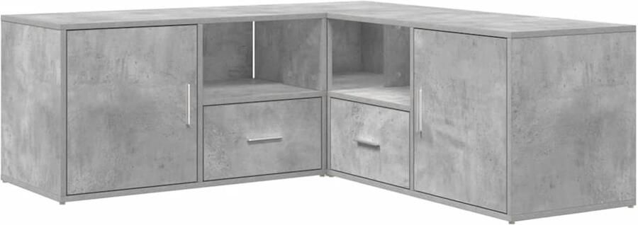 VidaXL Hoekkast 200x40x45 cm bewerkt hout betongrijs