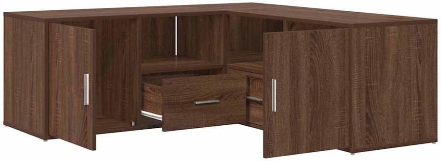 VidaXL Hoekkast 200x40x45 cm bewerkt hout bruin eikenkleurig