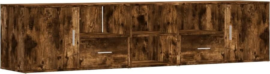 VidaXL Hoekkast 200x40x45 cm bewerkt hout gerookt eikenkleurig - Foto 2