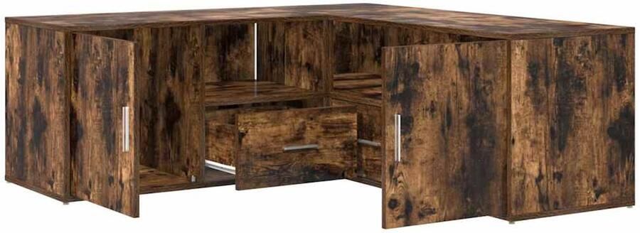 VidaXL Hoekkast 200x40x45 cm bewerkt hout gerookt eikenkleurig