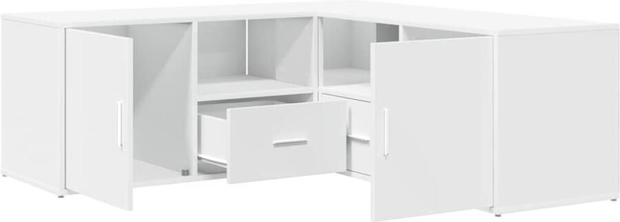 VidaXL Hoekkast 200x40x45 cm bewerkt hout wit