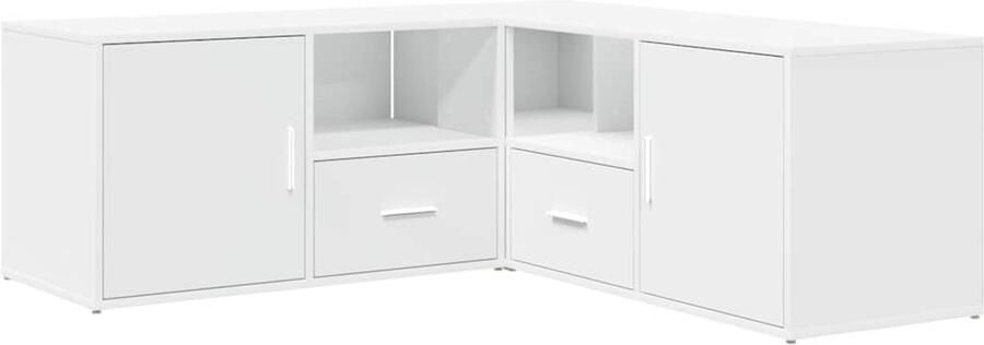 VidaXL Hoekkast 200x40x45 cm bewerkt hout wit - Foto 2