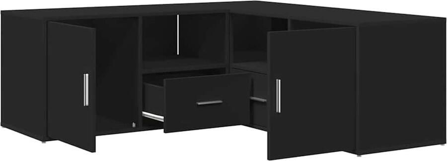 VidaXL Hoekkast 200x40x45 cm bewerkt hout zwart