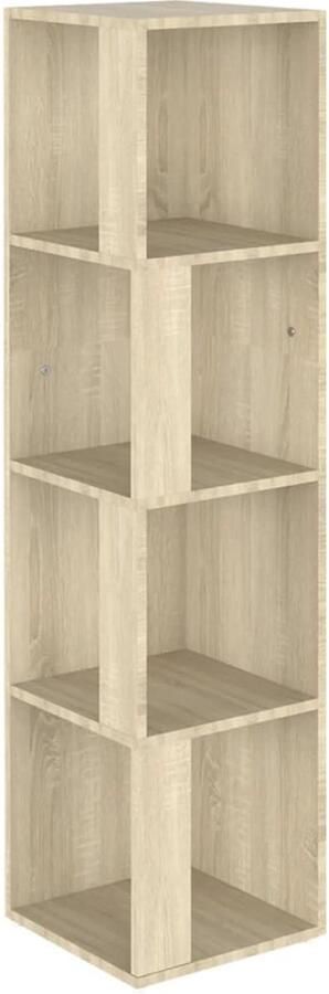 VidaXL Hoekkast 33x33x132 cm bewerkt hout sonoma eikenkleurig - Foto 2