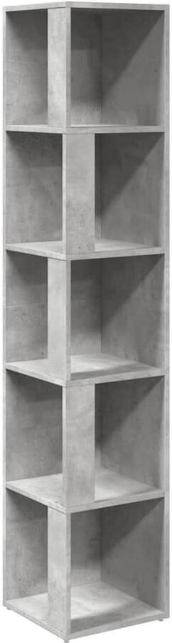 VidaXL Hoekkasten 33 x 33 x 165 cm Engineered wood Betongrijs - Foto 4