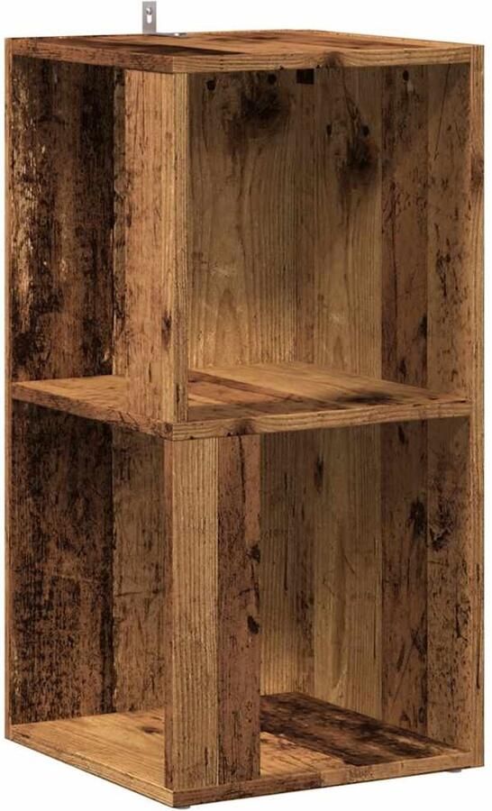 VidaXL Hoekkast 33x33x67 cm Bewerkt hout Oud hout Hoekkast Hoekkasten Hoek Kast Opslagkast