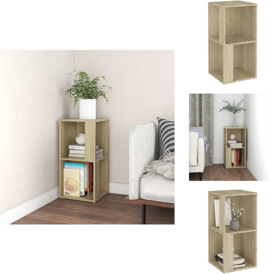 VidaXL Hoekkast Hoekkasten Bijzettafel Bijzettafels Hoekkast 33x33x67 cm bewerkt hout sonoma eikenkleurig