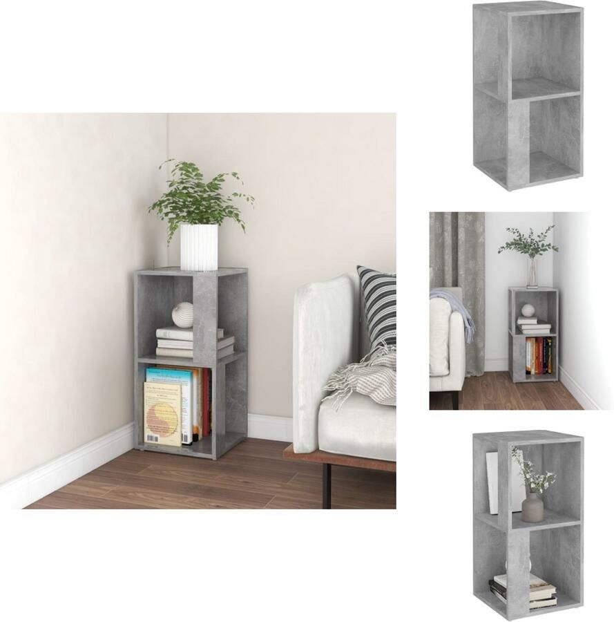 VidaXL Hoekkast Hoekkasten Bijzettafel Bijzettafels Hoekkast 33x33x67 cm spaanplaat betongrijs