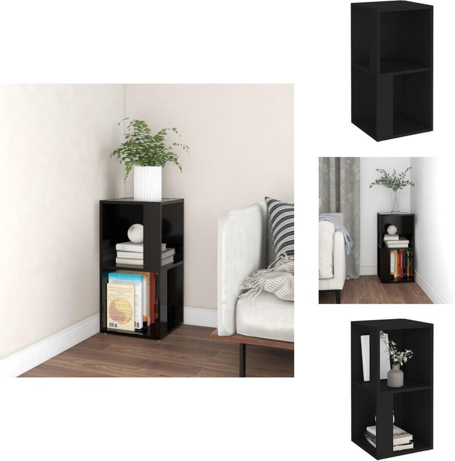 VidaXL Hoekkast Hoekkasten Bijzettafel Bijzettafels Hoekkast 33x33x67 cm spaanplaat zwart