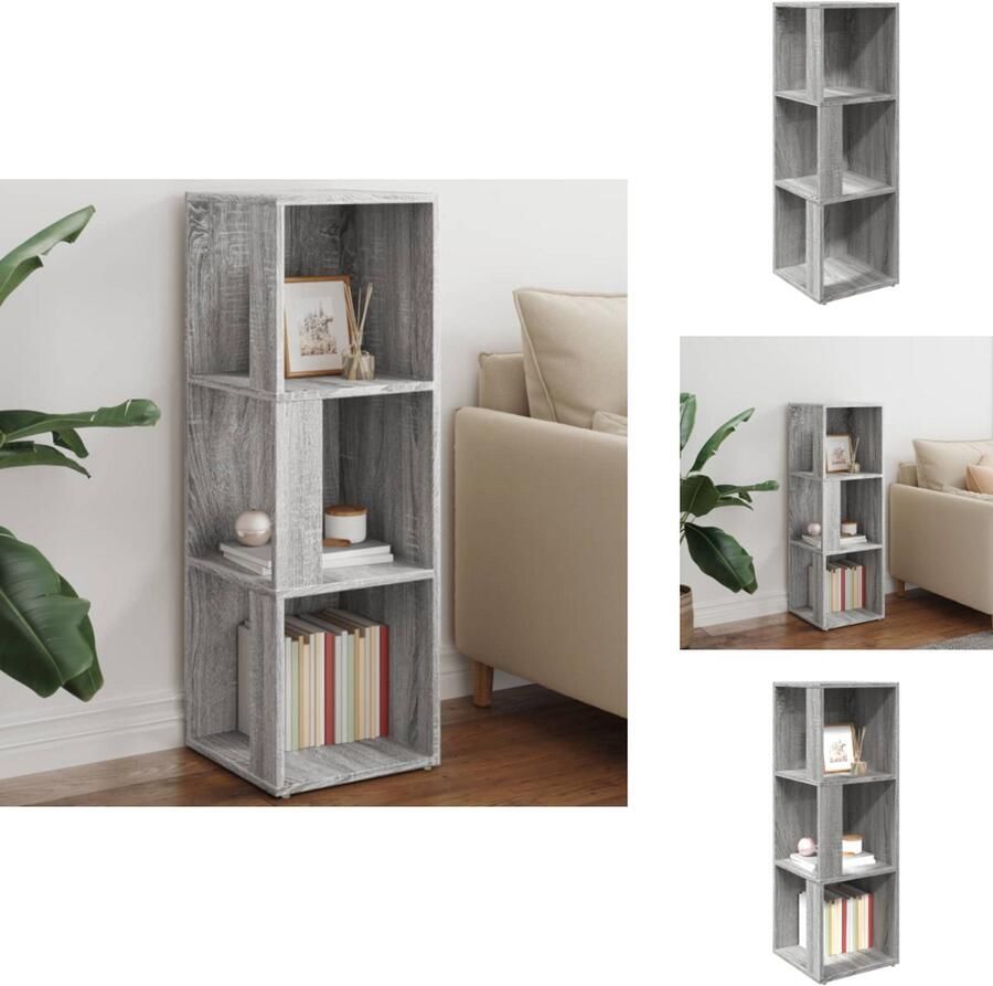 VidaXL Hoekkast Hoekkasten Hoek Kast Opslagkast Hoekkast 33x33x100 cm bewerkt hout grijs sonoma eikenkleurig