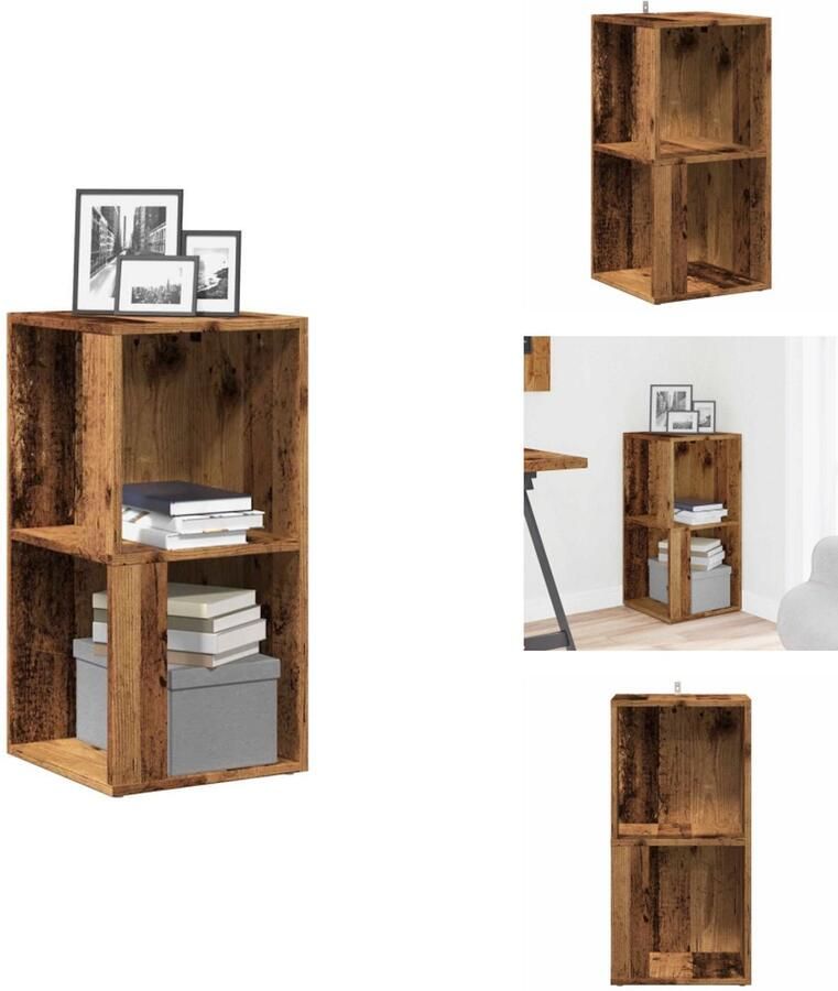VidaXL Hoekkast Hoekkasten Hoek Kast Opslagkast Hoekkast 33x33x67 cm bewerkt hout oud houtkleurig