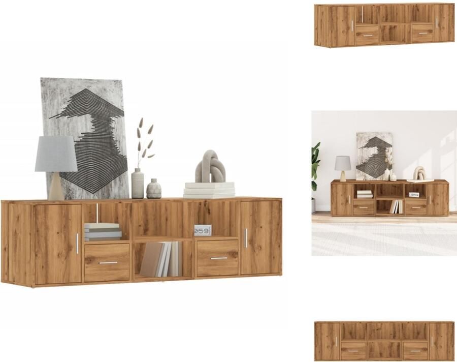 VidaXL Hoekkast Hoekkasten Hoek Kast Schappenkast Hoekkast 160x40x45 cm bewerkt hout artisanaal eiken