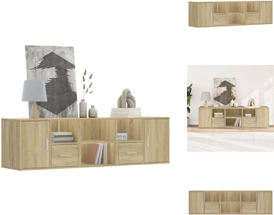 VidaXL Hoekkast Hoekkasten Hoek Kast Schappenkast Hoekkast 160x40x45 cm bewerkt hout sonoma eikenkleurig - Foto 2