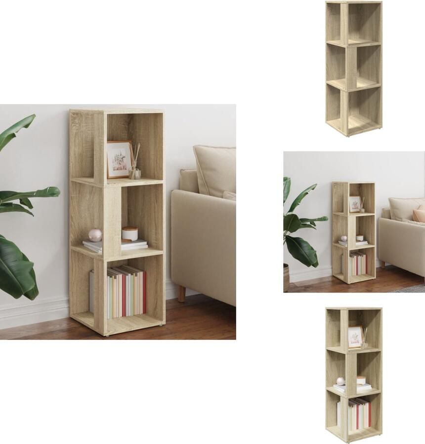 VidaXL Hoekkast Hoekkasten Hoekschap Hoekschappen Hoekkast 33x33x100 cm spaanplaat sonoma eikenkleurig